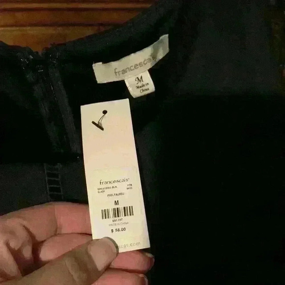 NWT Francesca black dress - Picture 4 of 5